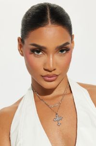 Let The Light In Layered Necklace - Silver sold by Fashion Nova