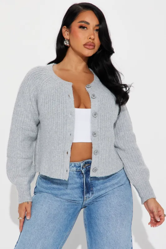 Weekend Getaway Cardigan - Grey sold by Fashion Nova
