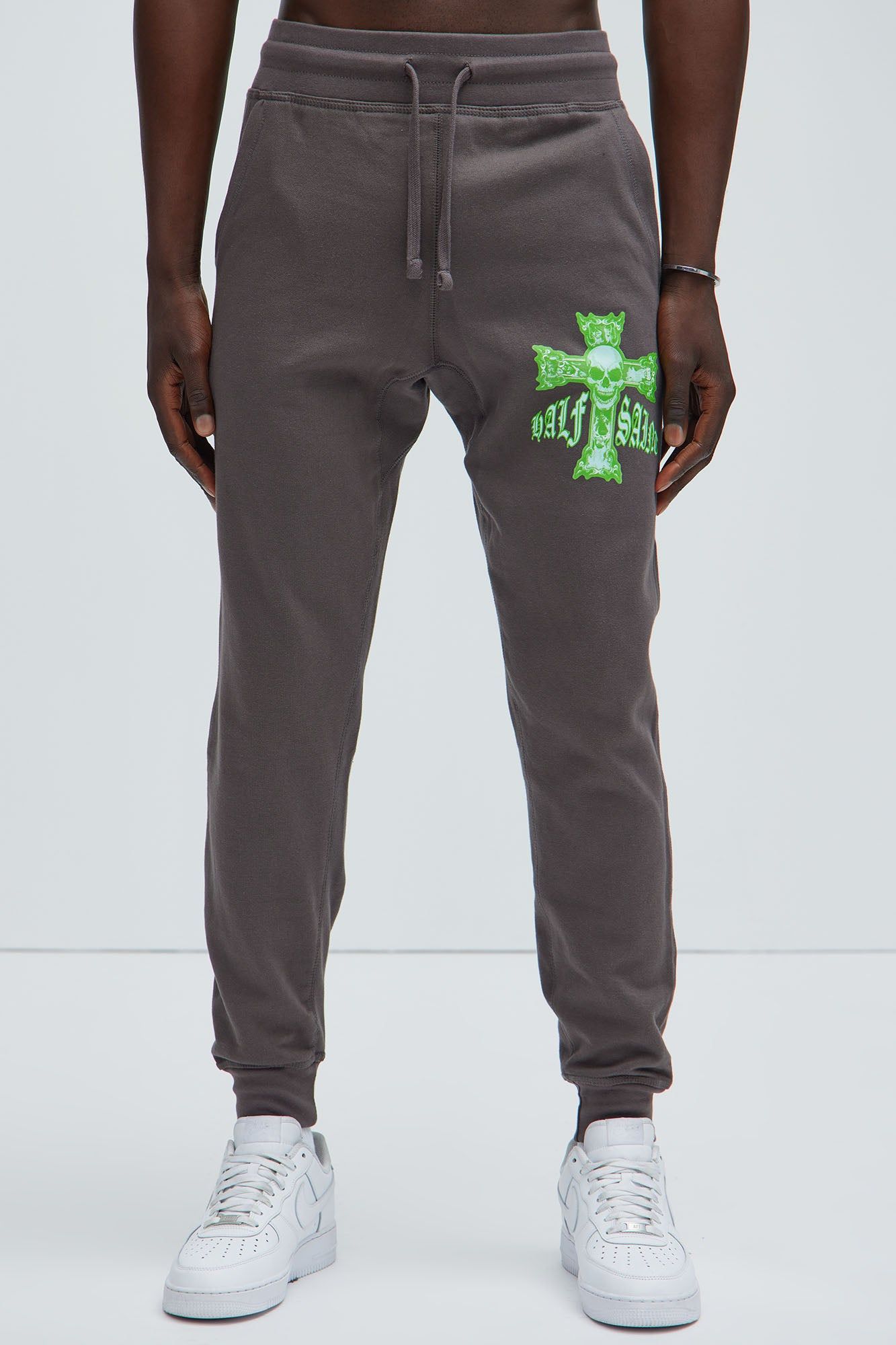 Half Saint Jogger - Charcoal sold by Fashion Nova