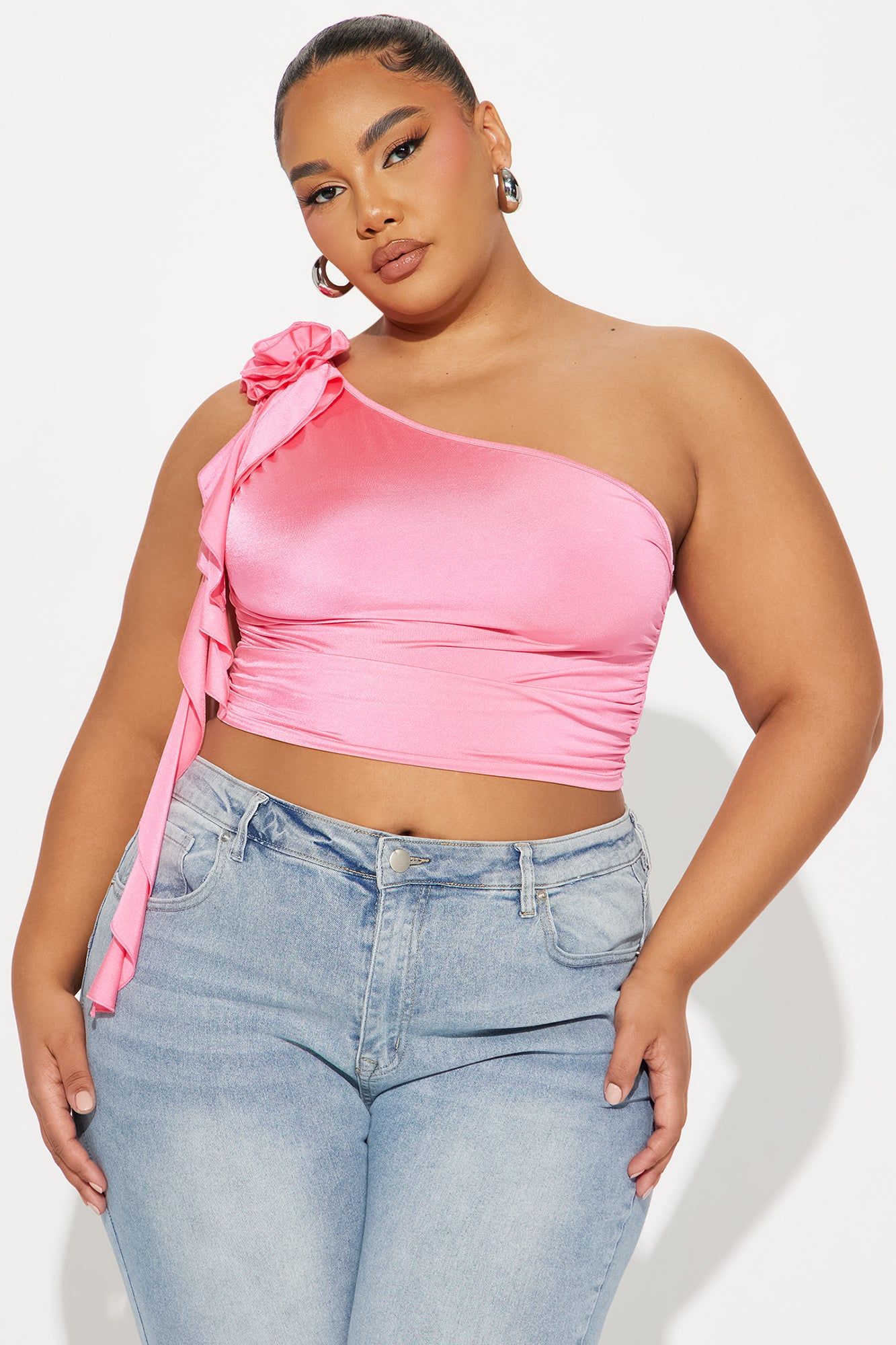Dazzling Dahlia Shoulder Top - Pink sold by Fashion Nova product image thumbnail 5