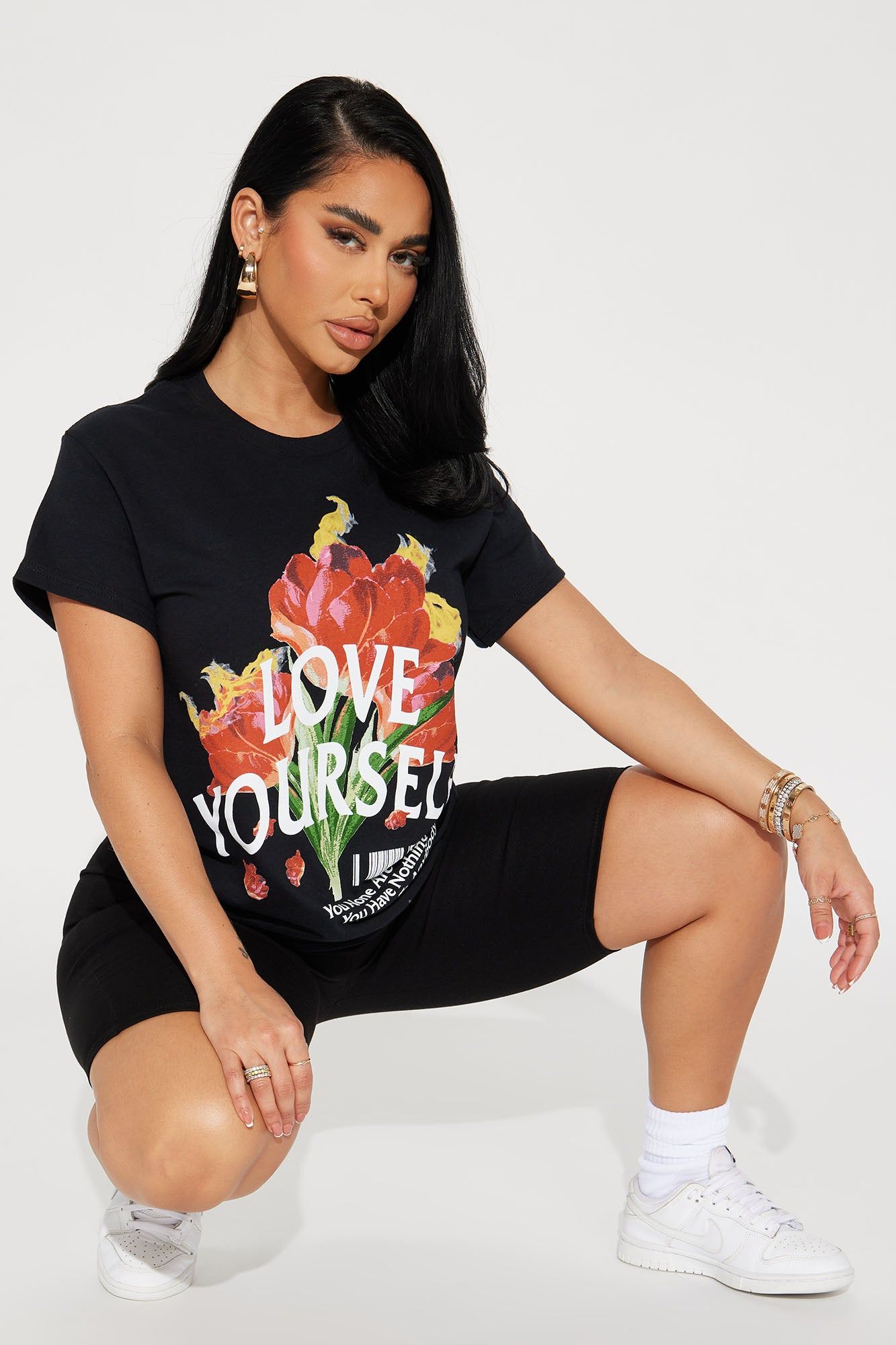 Love Yourself Always Graphic Tshirt - Black sold by Fashion Nova product image thumbnail 3