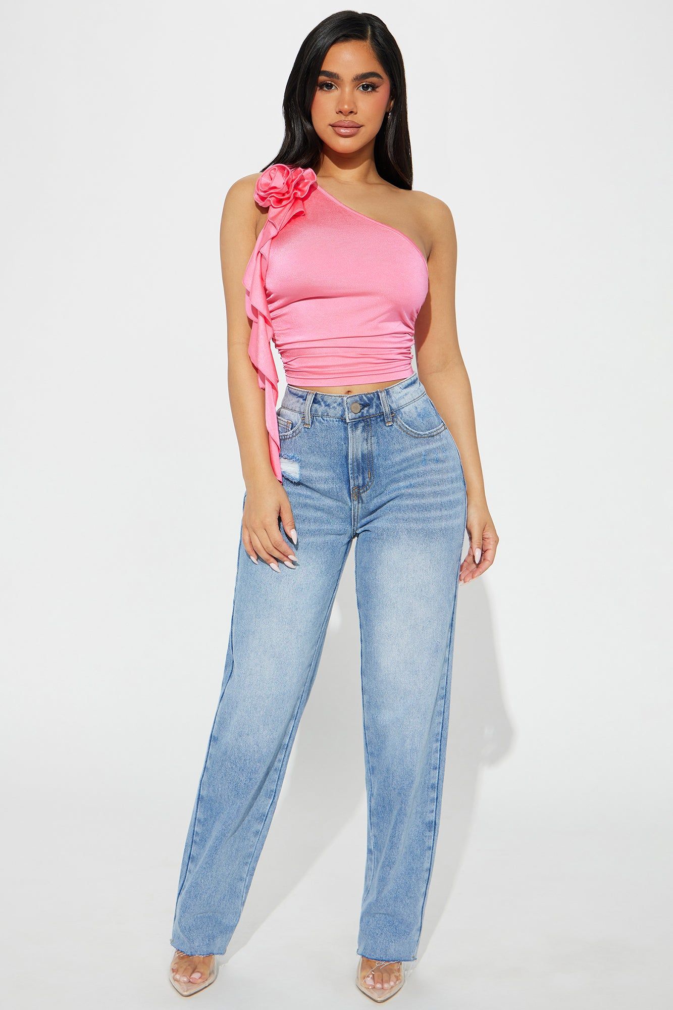 Dazzling Dahlia Shoulder Top - Pink sold by Fashion Nova product image thumbnail 2