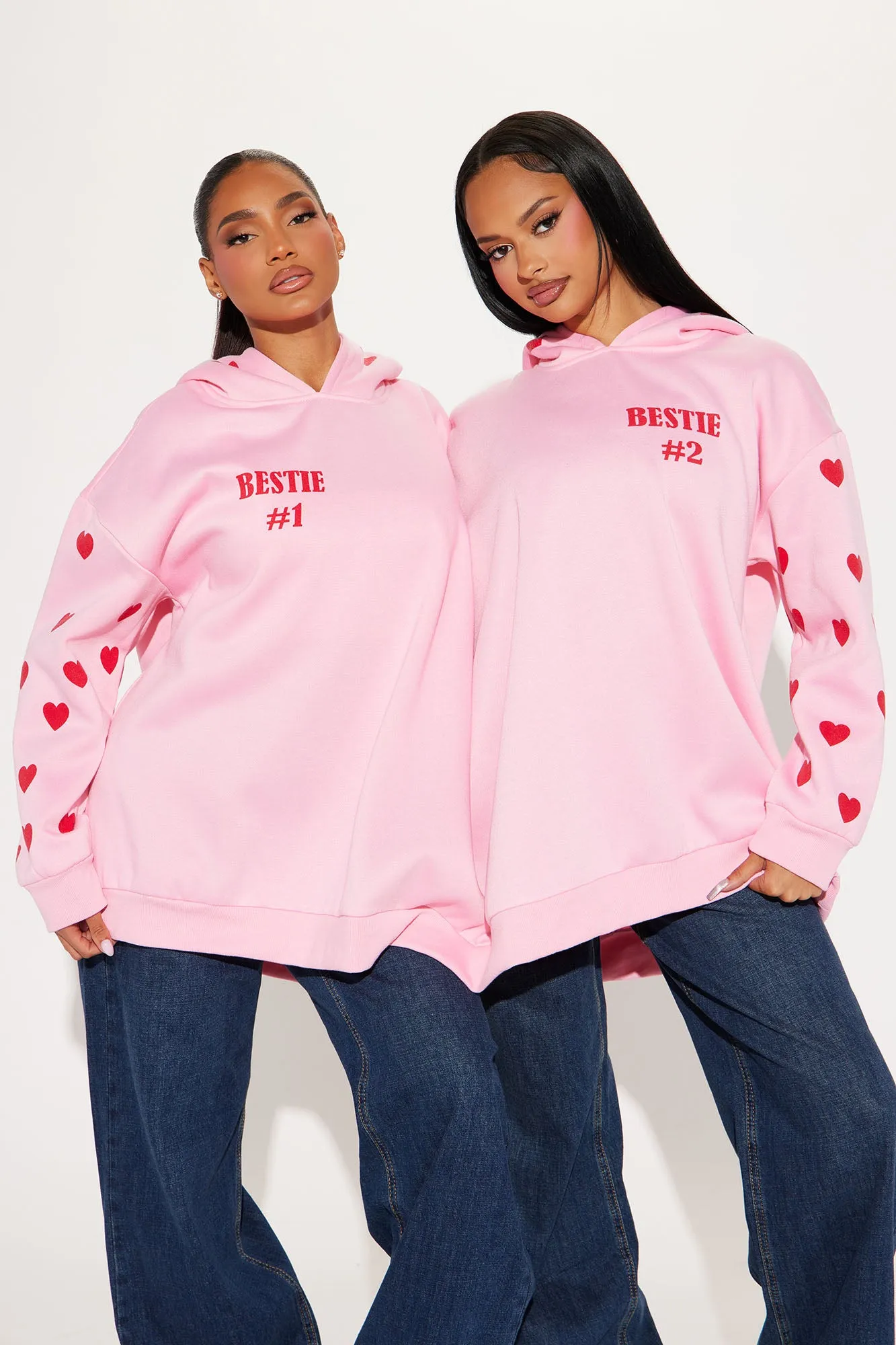 That's My Bestie Coupled Hoodie - Pink sold by Fashion Nova