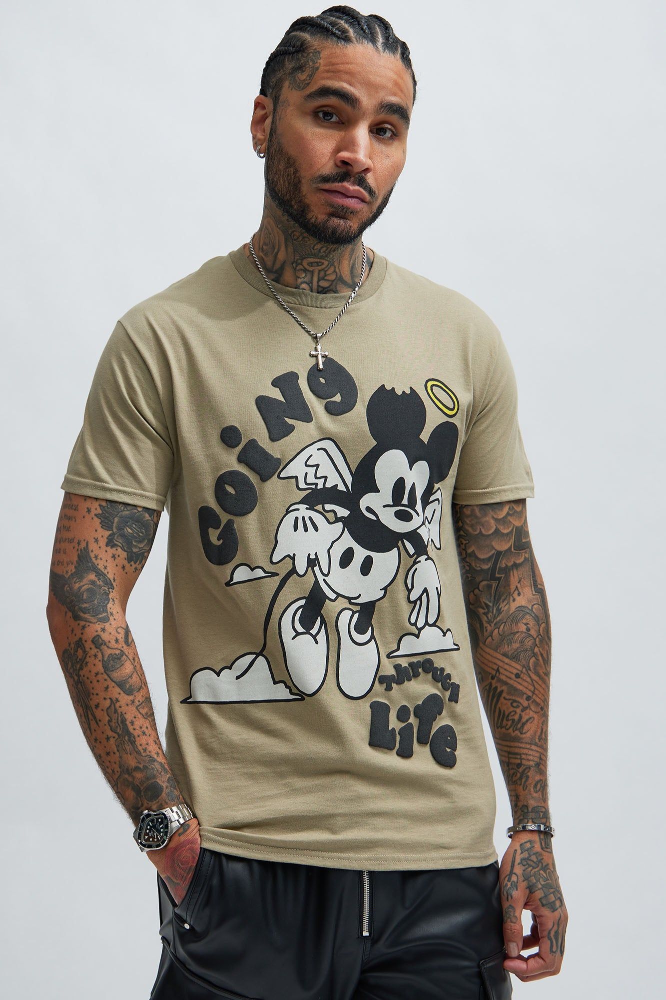 Going Through Life Short Sleeve Tee - Sand sold by Fashion Nova