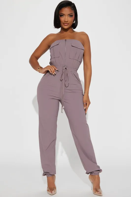 Got You Covered Jumpsuit - Mocha sold by Fashion Nova