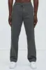 Berry Herringbone Straight Pants - Charcoal sold by Fashion Nova