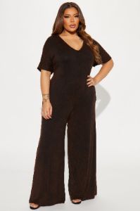 Give Me Space Jumpsuit - Brown sold by Fashion Nova