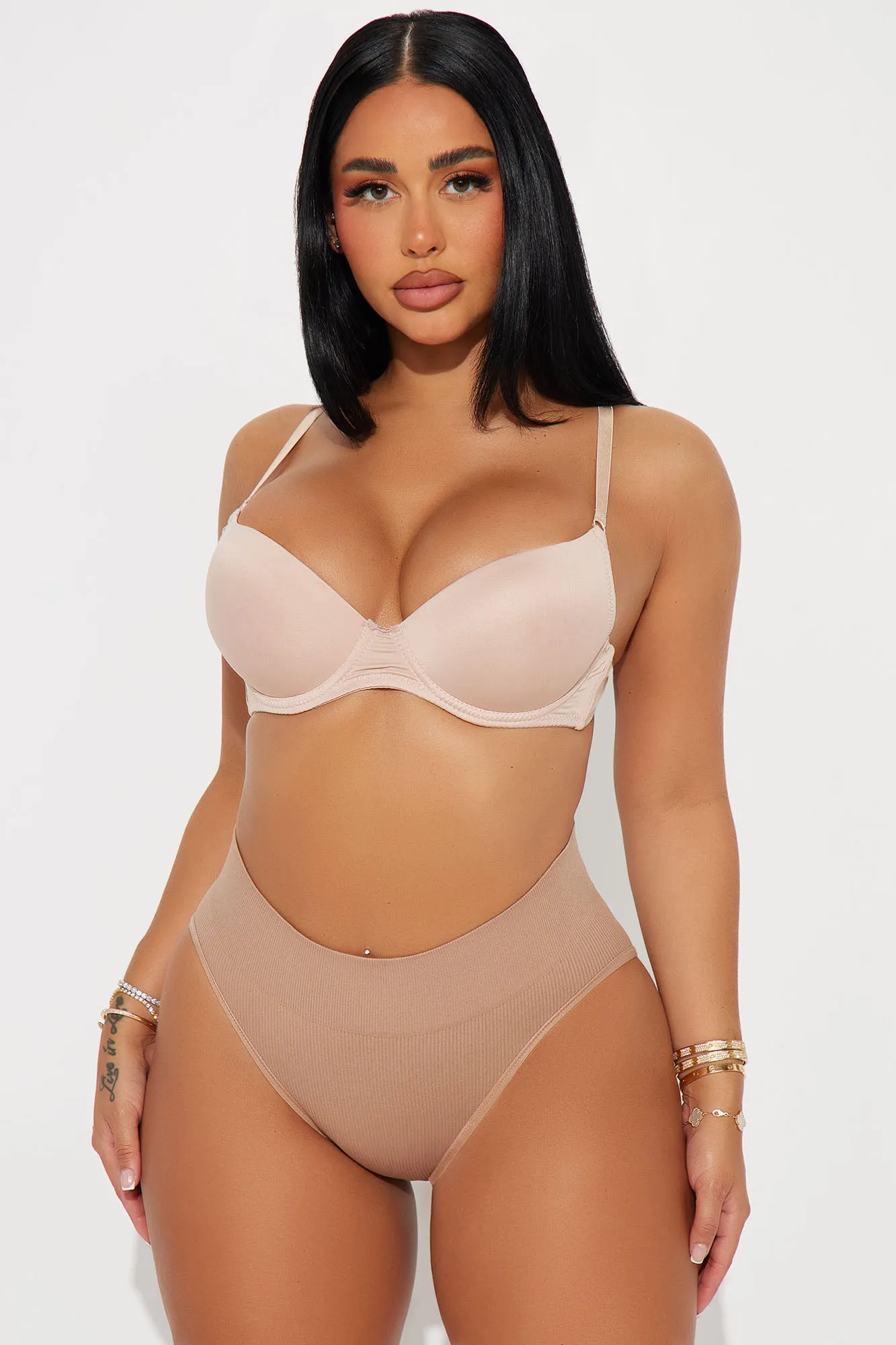 Me And You Seamless Ribbed Brief Panty - Taupe sold by Fashion Nova product image thumbnail 2