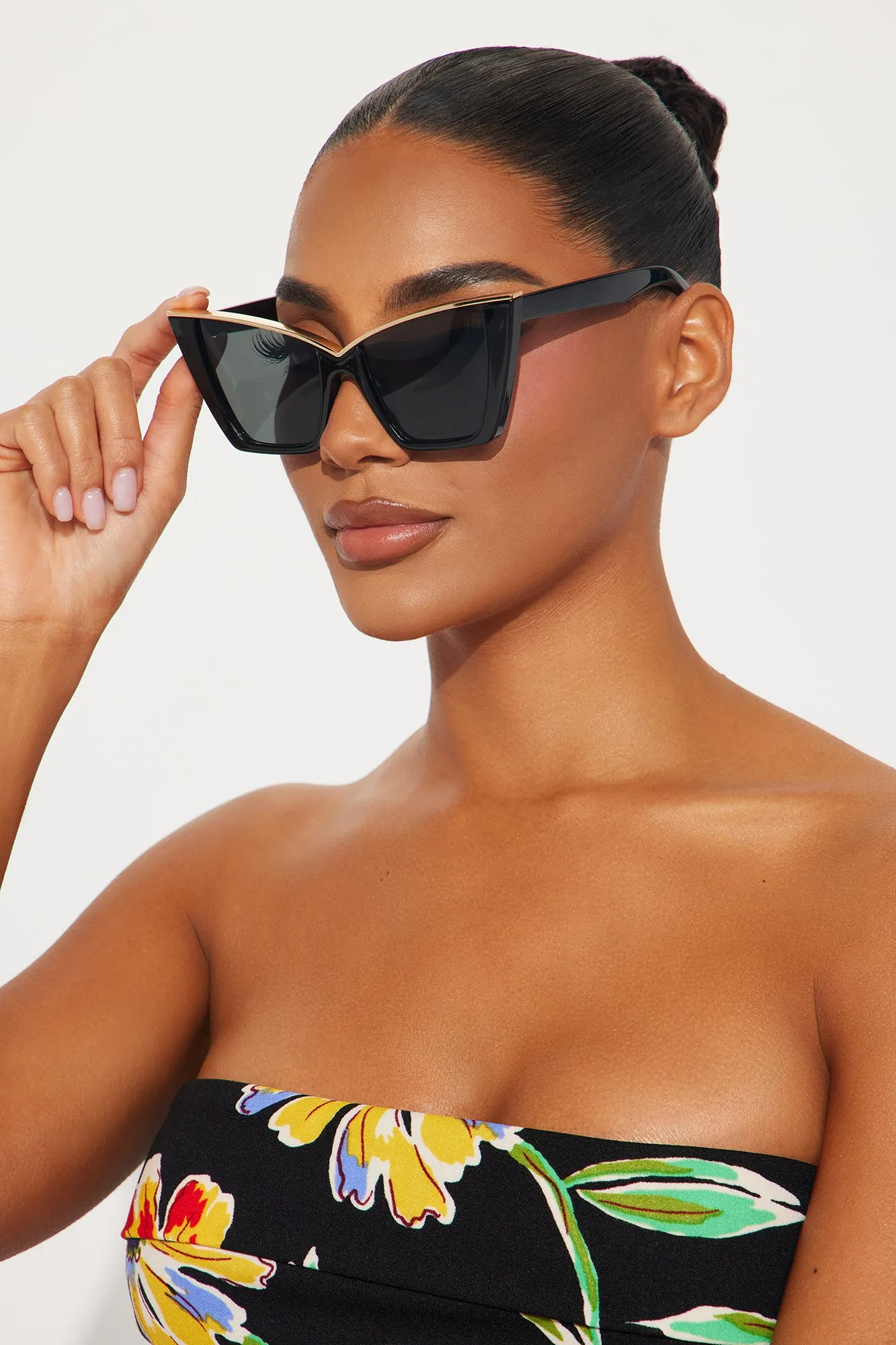 Keep Calm And Stay Classy Sunglasses - Black sold by Fashion Nova
