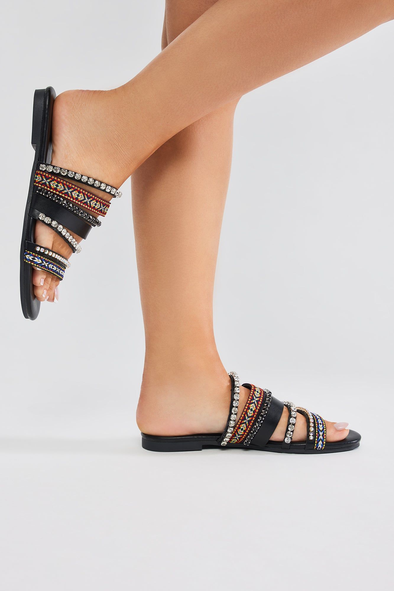 Manifesting Needs Flat Sandals - Black sold by Fashion Nova product image thumbnail 4