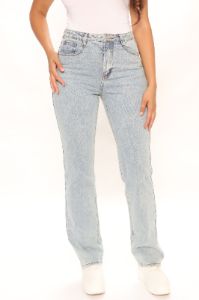 Tall Get It Straight Slouch Fit Jeans - Medium Blue Wash sold by Fashion Nova