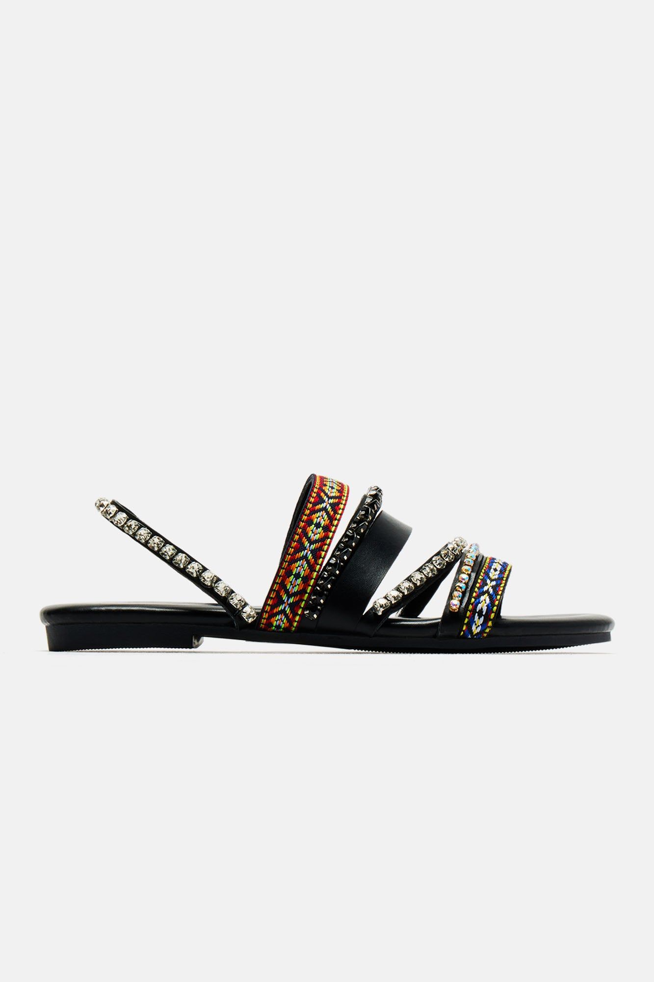 Manifesting Needs Flat Sandals - Black sold by Fashion Nova product image thumbnail 5