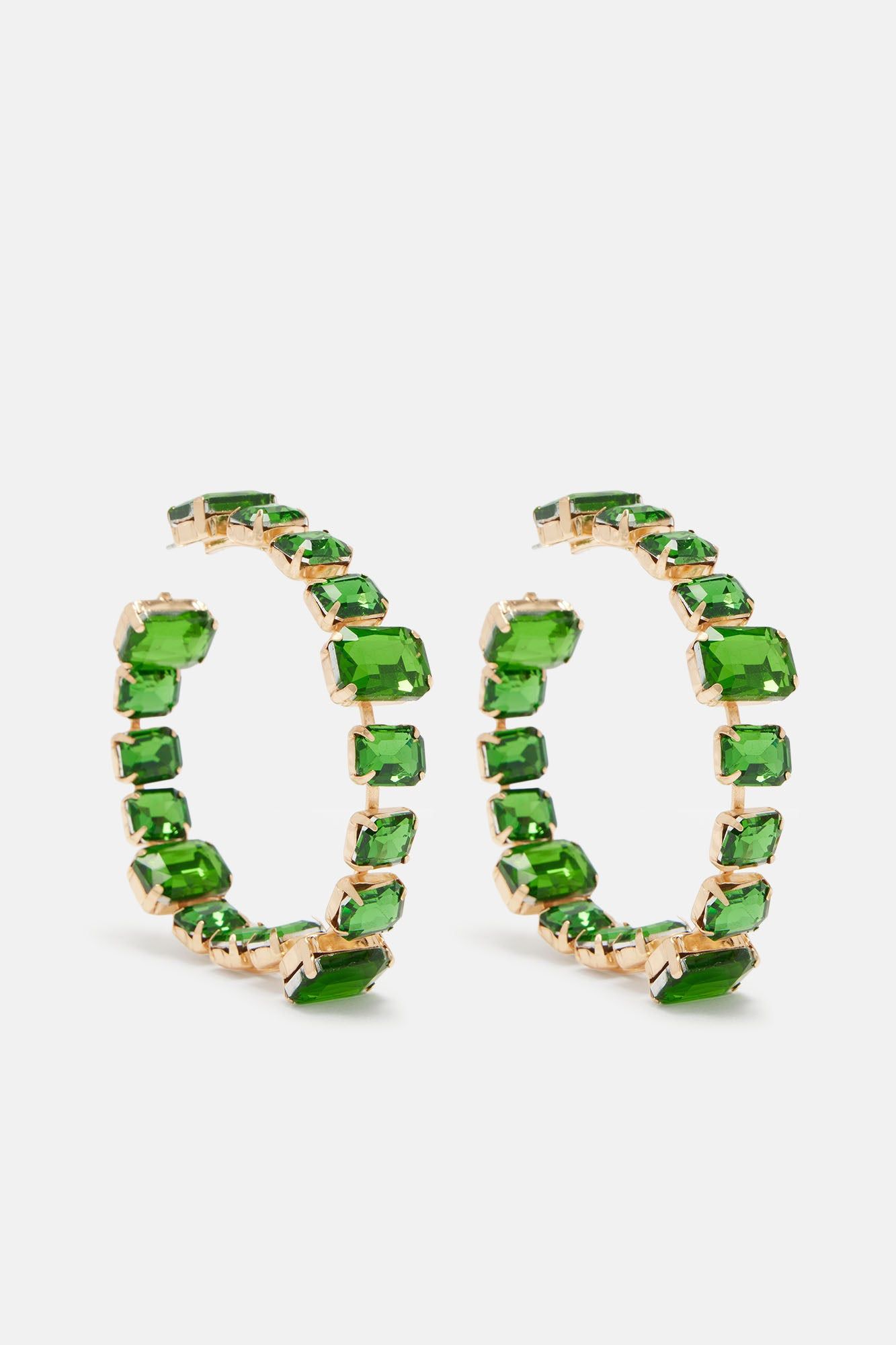 Gather Around Rhinestone Earrings - Green sold by Fashion Nova product image thumbnail 3