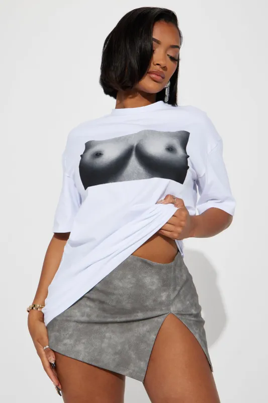 Always Sitting Pretty Graphic Tee - White sold by Fashion Nova