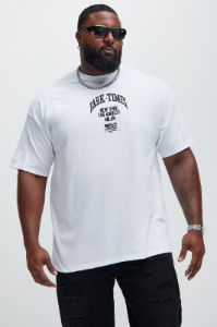 Dark Times Big City Short Sleeve Tee - White sold by Fashion Nova