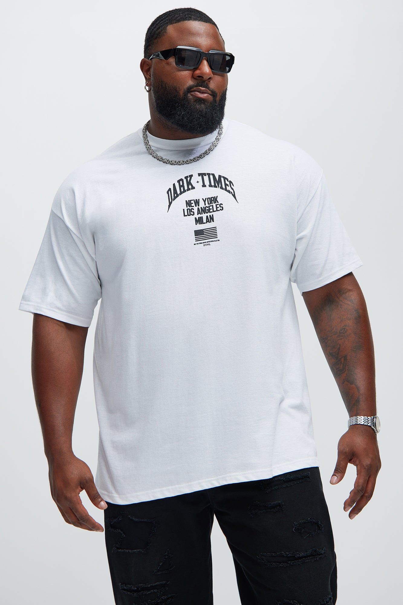 Dark Times Big City Short Sleeve Tee - White sold by Fashion Nova product image thumbnail 5