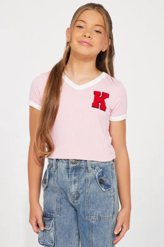 Mini K For Kinda Sweet Tee - Pink sold by Fashion Nova