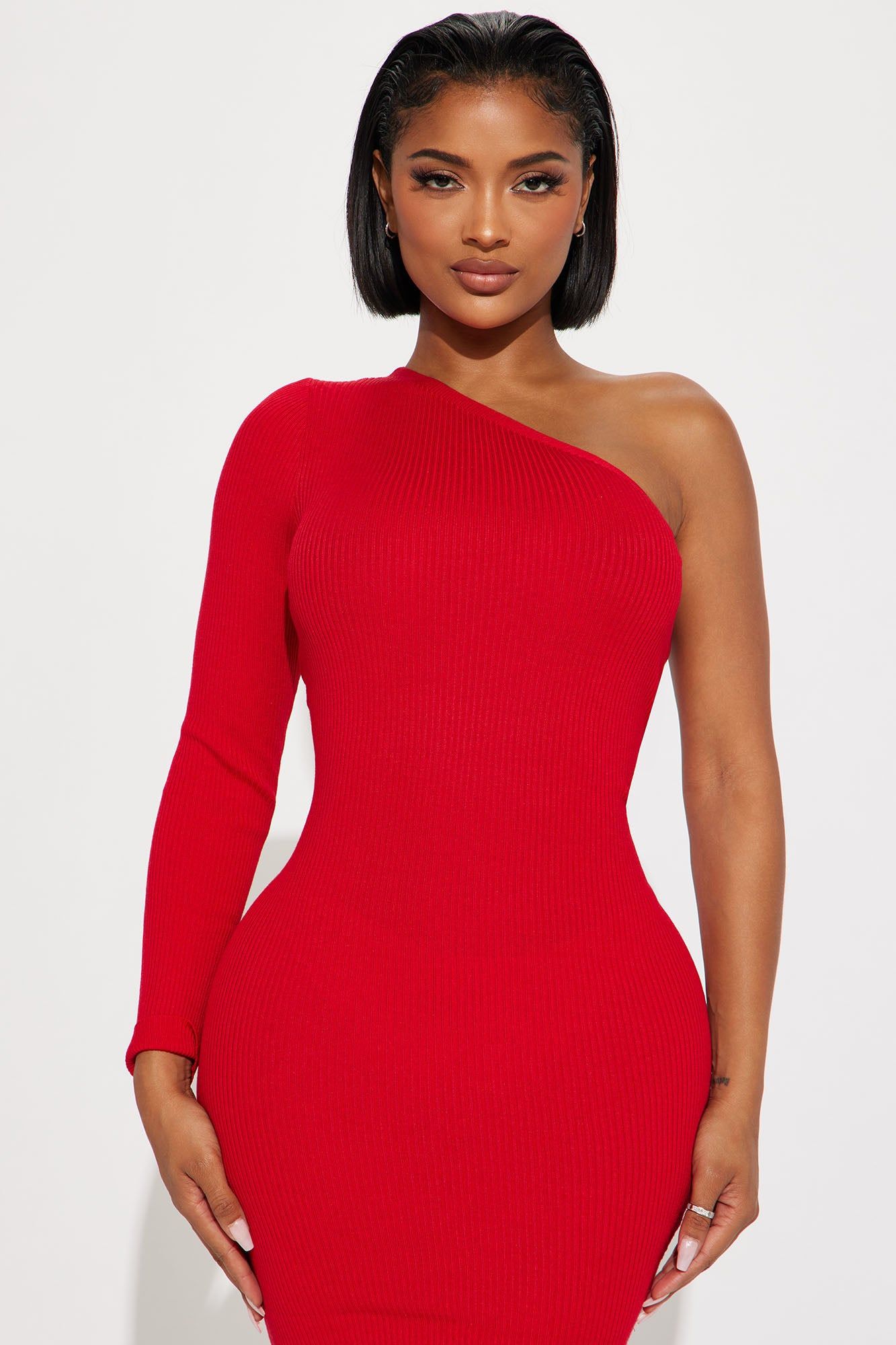 Kirena Sweater Midi Dress - Red sold by Fashion Nova product image thumbnail 2
