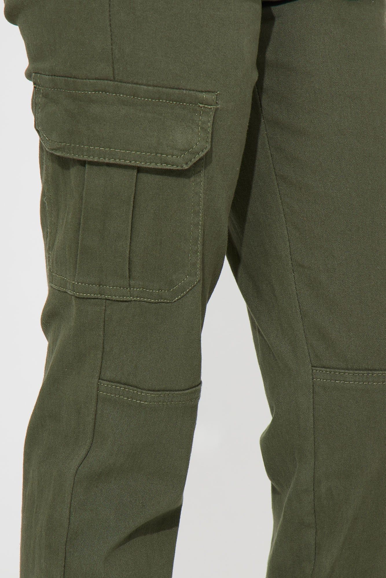 Mini Twill Belted Cargo Pants - Olive sold by Fashion Nova product image thumbnail 4