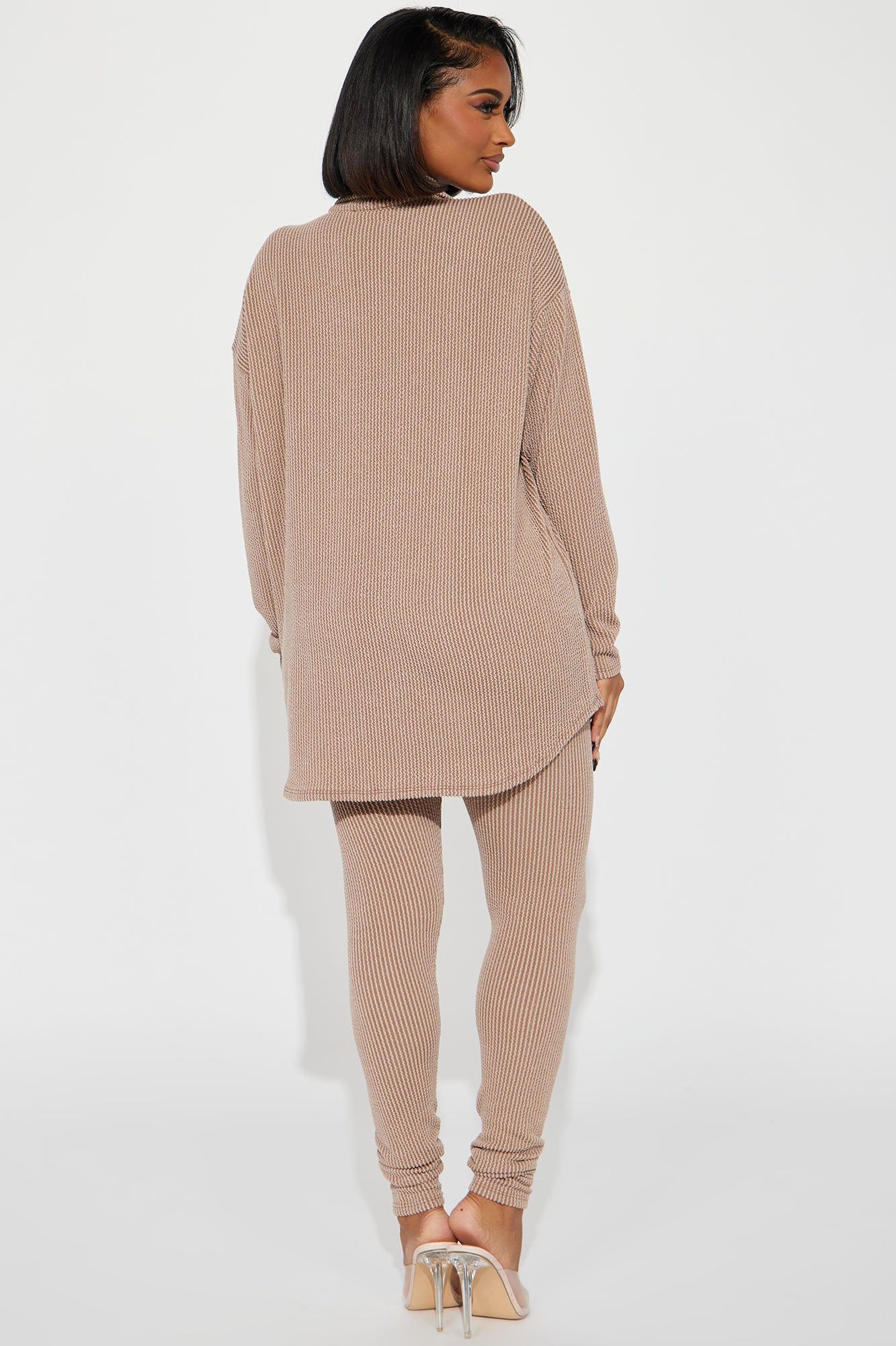 Maddie Ribbed Legging Set - Taupe sold by Fashion Nova product image thumbnail 3
