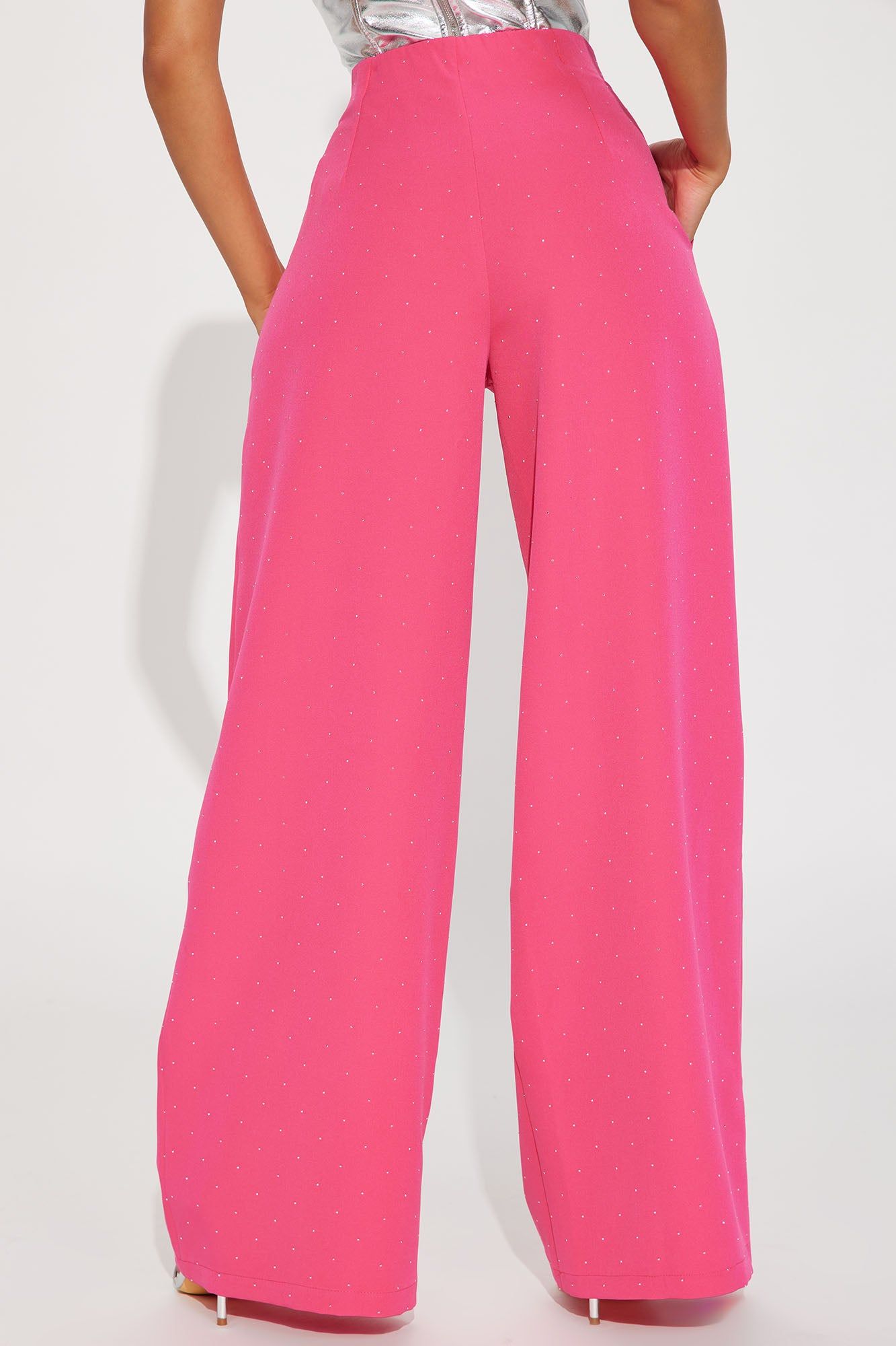 Give You Love Rhinestone Trouser - Fuchsia sold by Fashion Nova product image thumbnail 4
