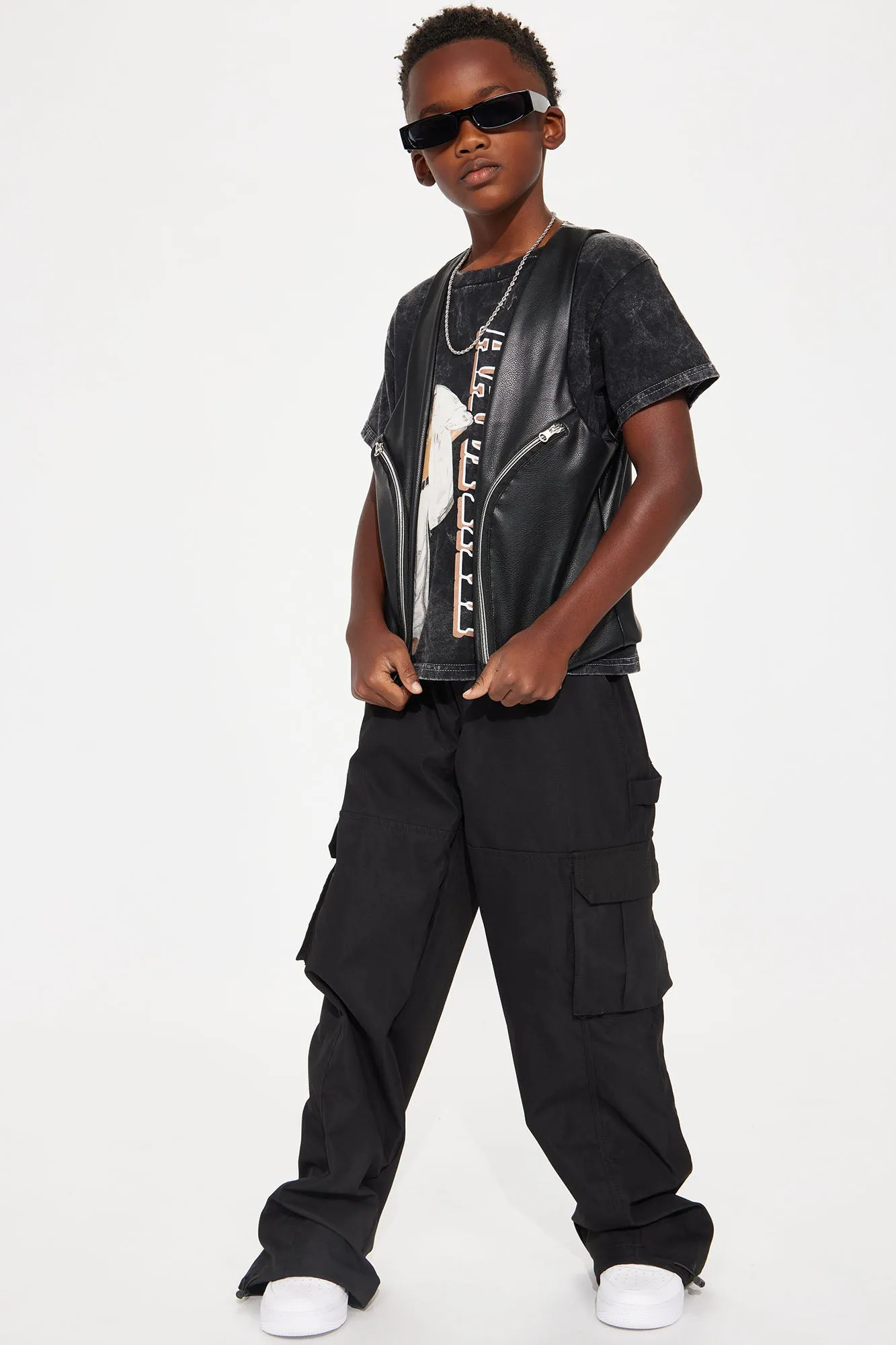 Mini Unstoppable Faux Leather Vest - Black sold by Fashion Nova product image thumbnail 2