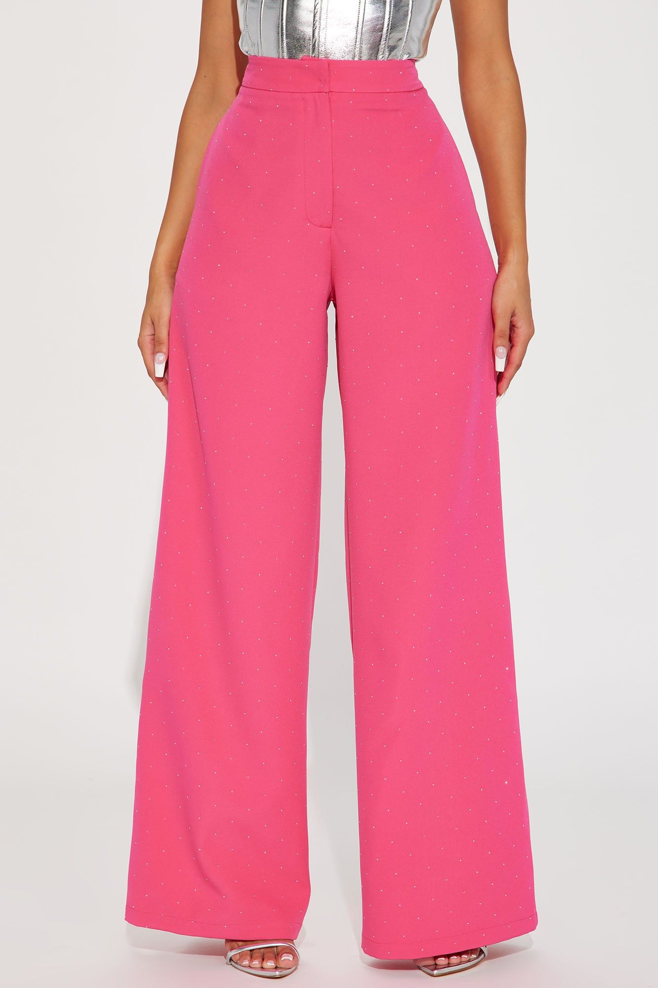 Give You Love Rhinestone Trouser - Fuchsia sold by Fashion Nova product image thumbnail 2