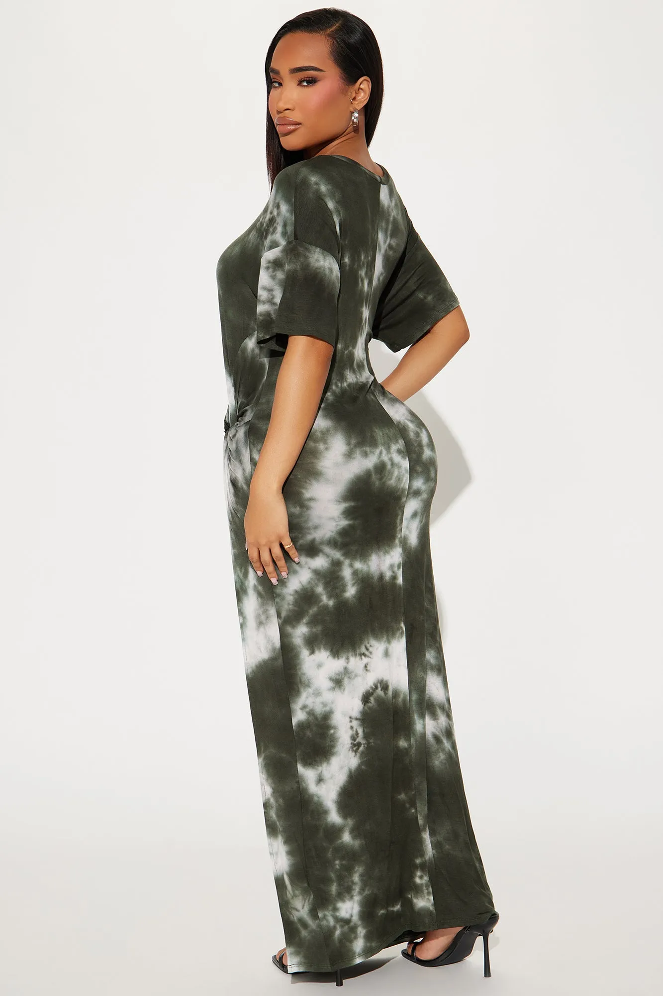 Malikai Tie Dye Maxi Dress - Olive/combo sold by Fashion Nova product image thumbnail 3