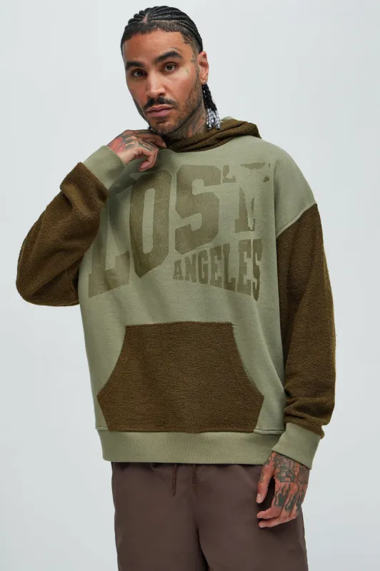 Lost Angeles Oversized Hoodie - Green/combo sold by Fashion Nova