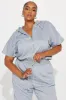 Stella Short Sleeve Jumpsuit - Heather Grey sold by Fashion Nova