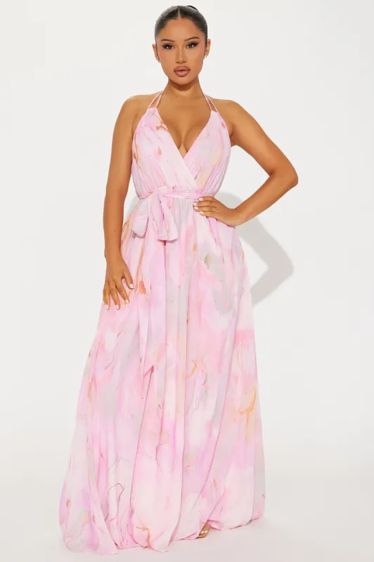 Pink Dreamland Maxi Dress - Pink sold by Fashion Nova