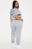 Stella Short Sleeve Jumpsuit - Heather Grey sold by Fashion Nova