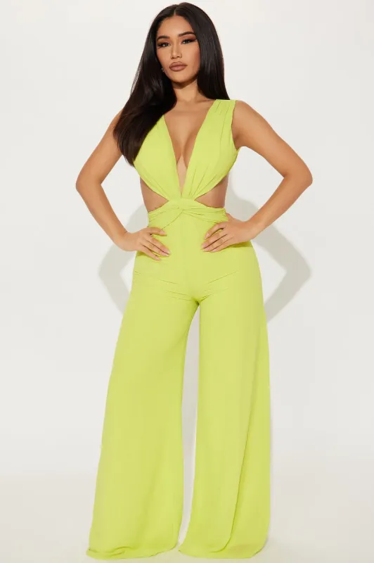 Xana Jumpsuit - Lime sold by Fashion Nova
