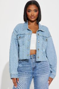 No Nonsense Detachable Hood Denim Jacket - Light Wash sold by Fashion Nova