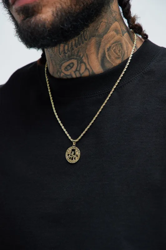 Gemini Zodiac Pendant Necklace - Gold sold by Fashion Nova