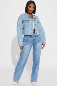 No Nonsense Detachable Hood Denim Jacket - Light Wash sold by Fashion Nova