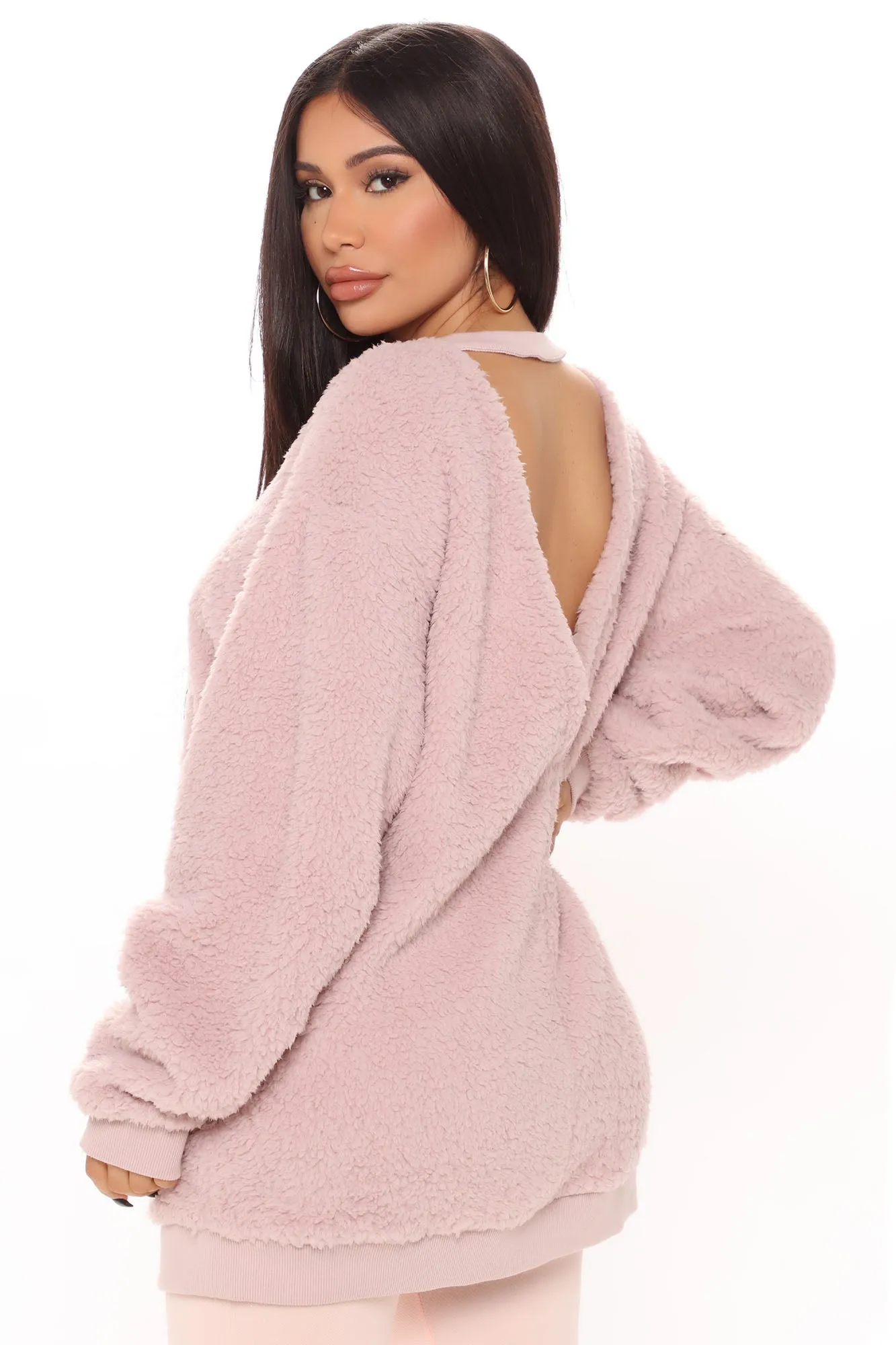 Cabin Stay Sherpa Pullover - Blush sold by Fashion Nova product image thumbnail 3