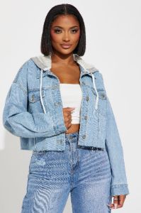 No Nonsense Detachable Hood Denim Jacket - Light Wash sold by Fashion Nova