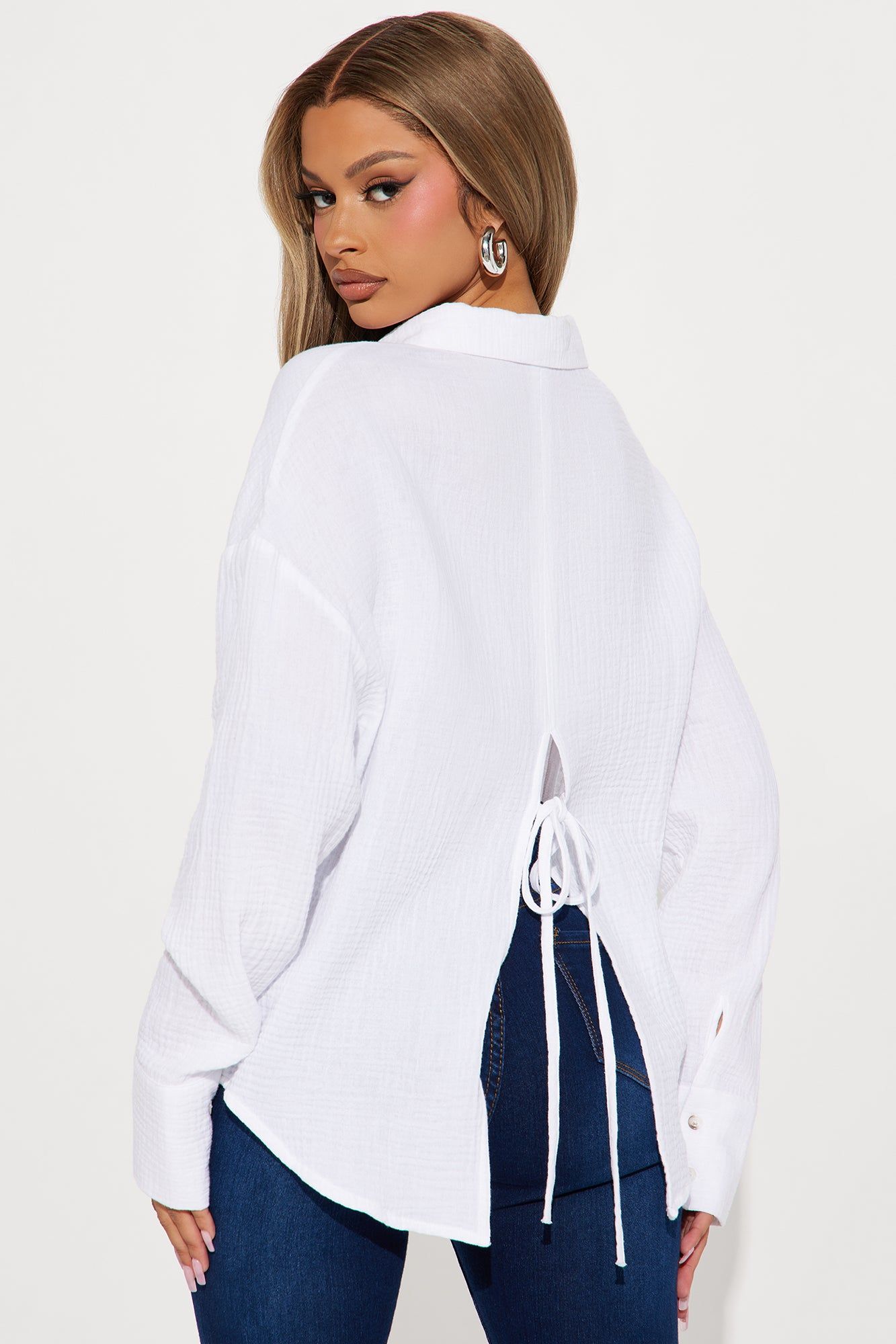 Feeling Free Shirt - White sold by Fashion Nova product image thumbnail 3