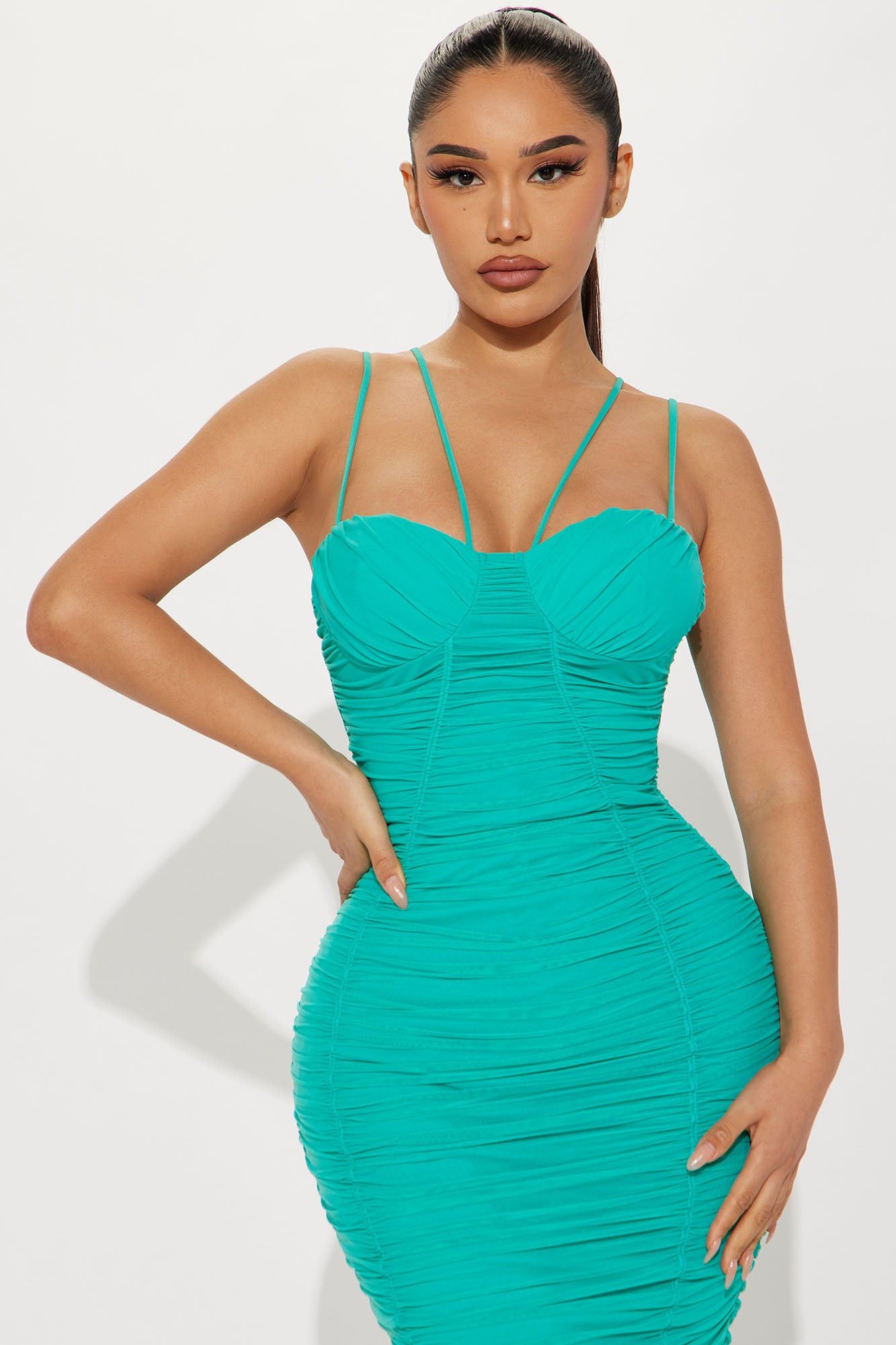 Milla Mesh Maxi Dress - Teal sold by Fashion Nova product image thumbnail 2
