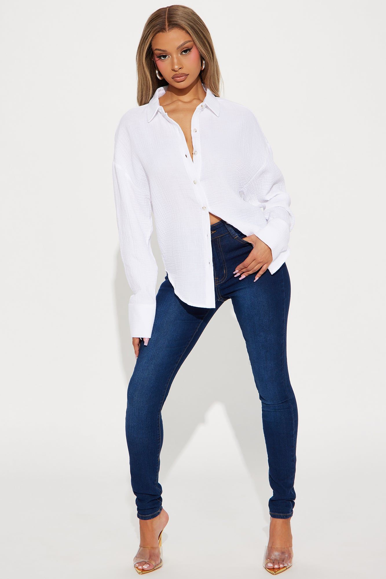 Feeling Free Shirt - White sold by Fashion Nova product image thumbnail 2