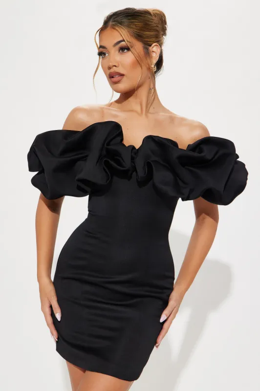 Parisian Nights Mini Dress - Black sold by Fashion Nova