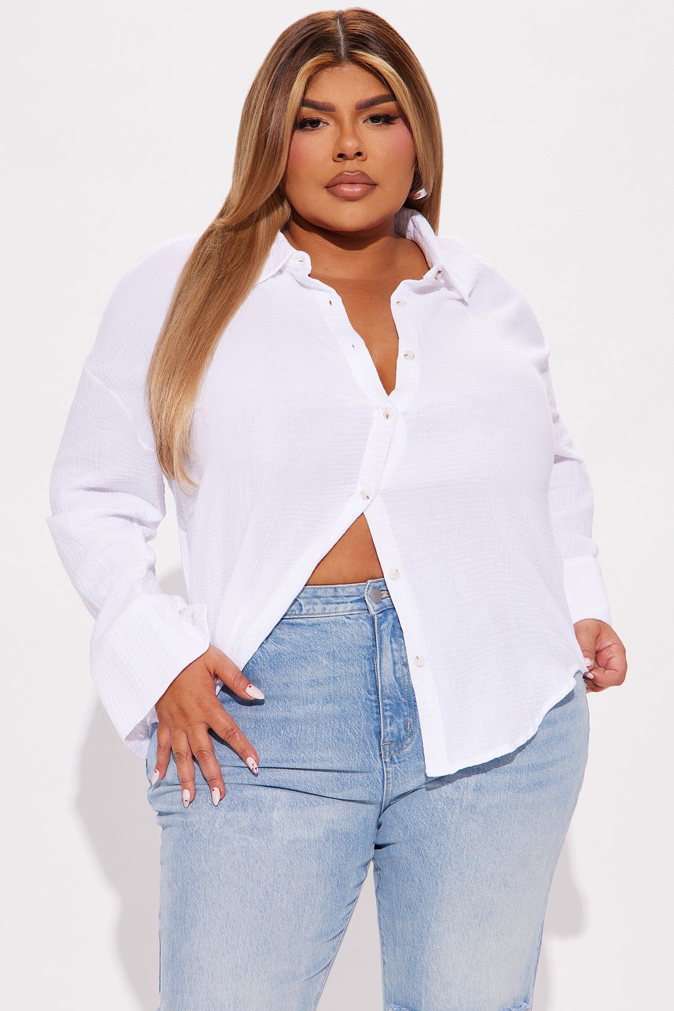 Feeling Free Shirt - White sold by Fashion Nova product image thumbnail 4