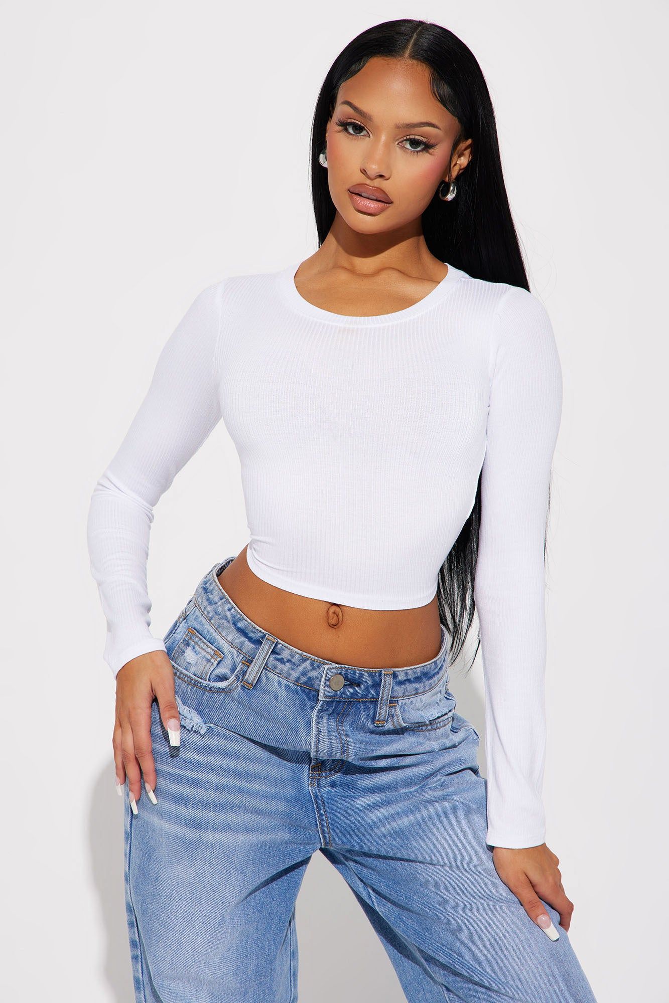 My Everyday Ribbed Tee - White sold by Fashion Nova