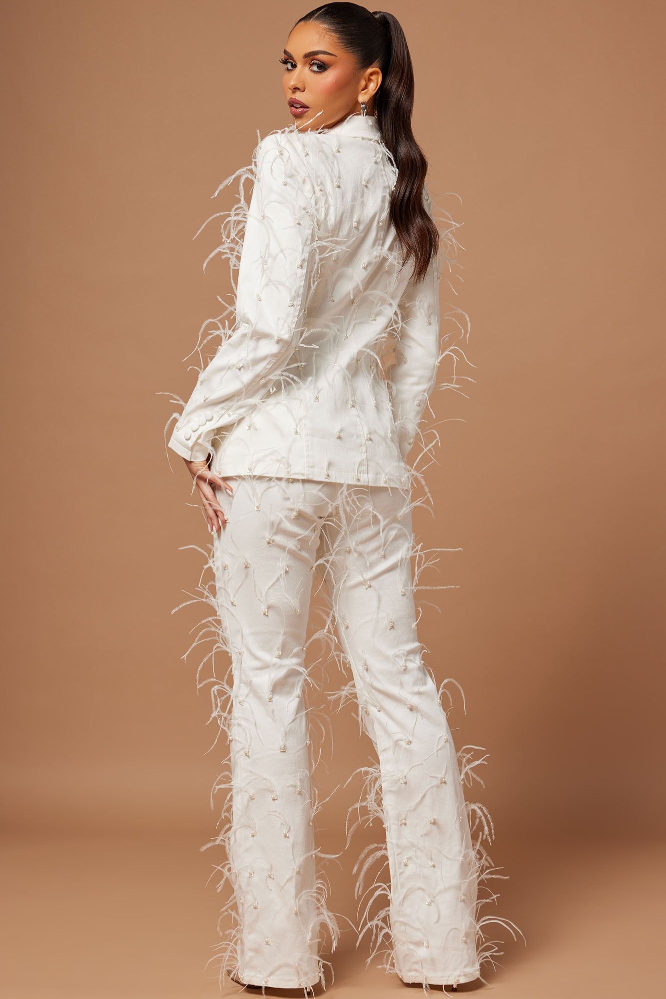 Nina Embellished Blazer - White sold by Fashion Nova product image thumbnail 5