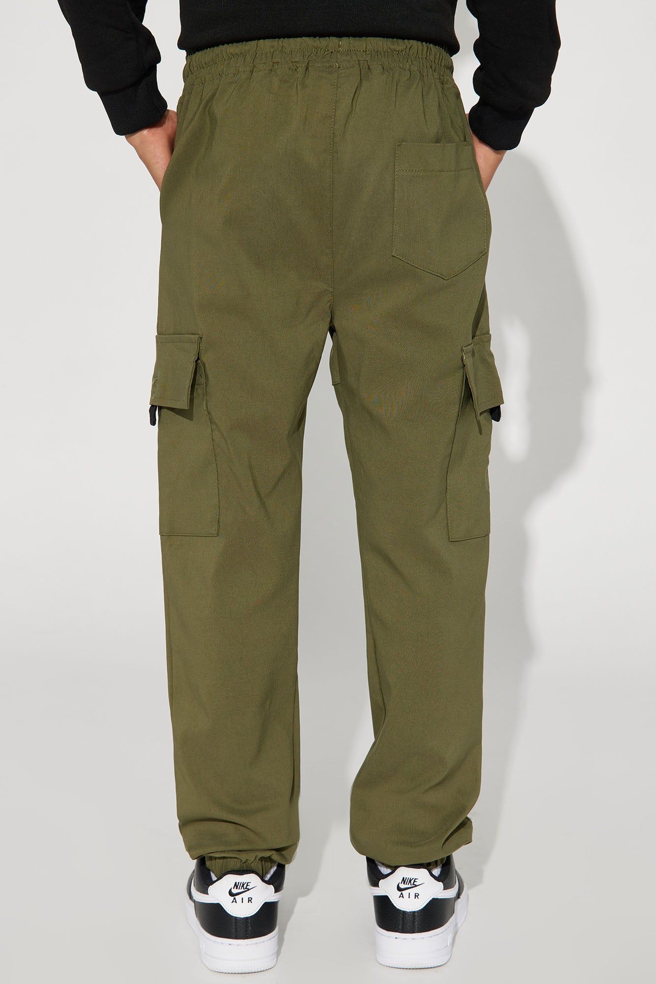 Mini Heavy Weight Stretch Tech Twill Jogger - Olive sold by Fashion Nova product image thumbnail 3