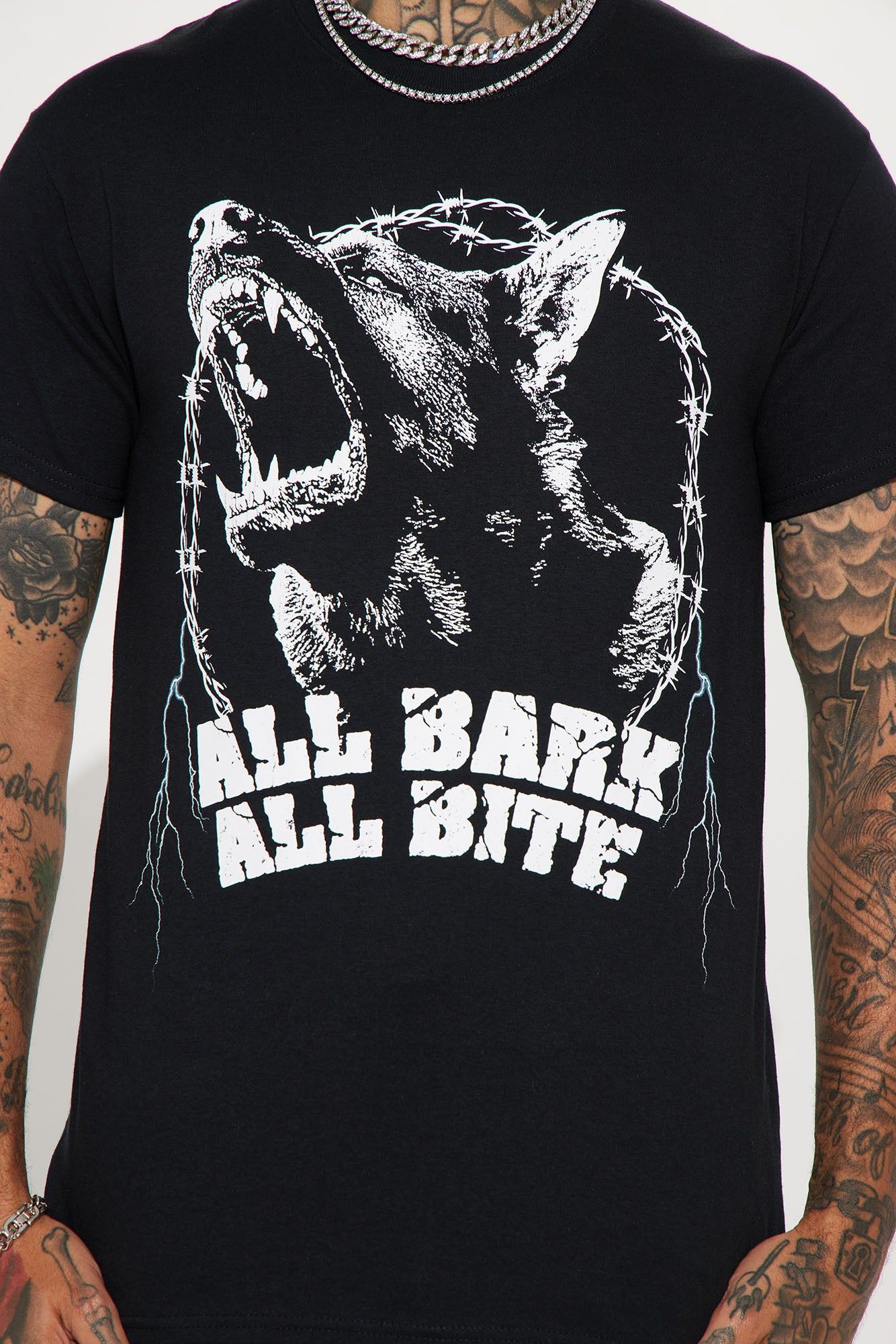All Bark All Bite Short Sleeve Tee - Black sold by Fashion Nova product image thumbnail 4