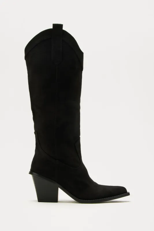 Desert Sun Cowboy Boots - Black sold by Fashion Nova