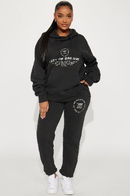 City Of Dreams Washed Jogger Set - Black sold by Fashion Nova