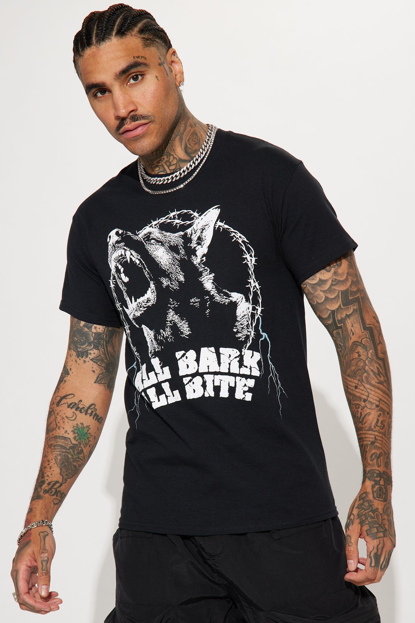 All Bark All Bite Short Sleeve Tee - Black sold by Fashion Nova